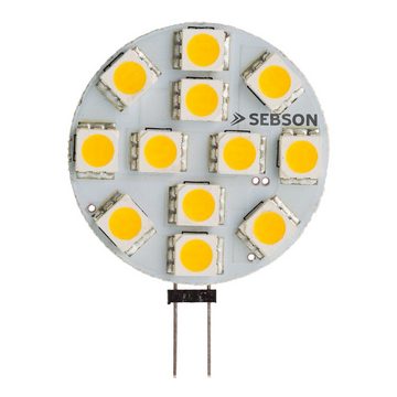 SEBSON LED-Leuchtmittel LED Lampe G4 warmweiß 2.5W 200lm, GU4 Stiftsockel 12V DC Leuchtmittel