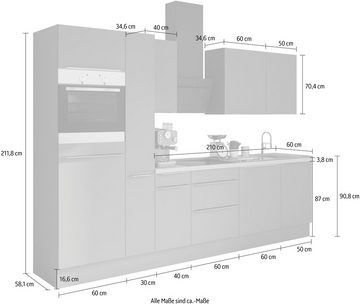 OPTIFIT Küchenzeile Aken, ohne E-Geräte, Breite 300 cm