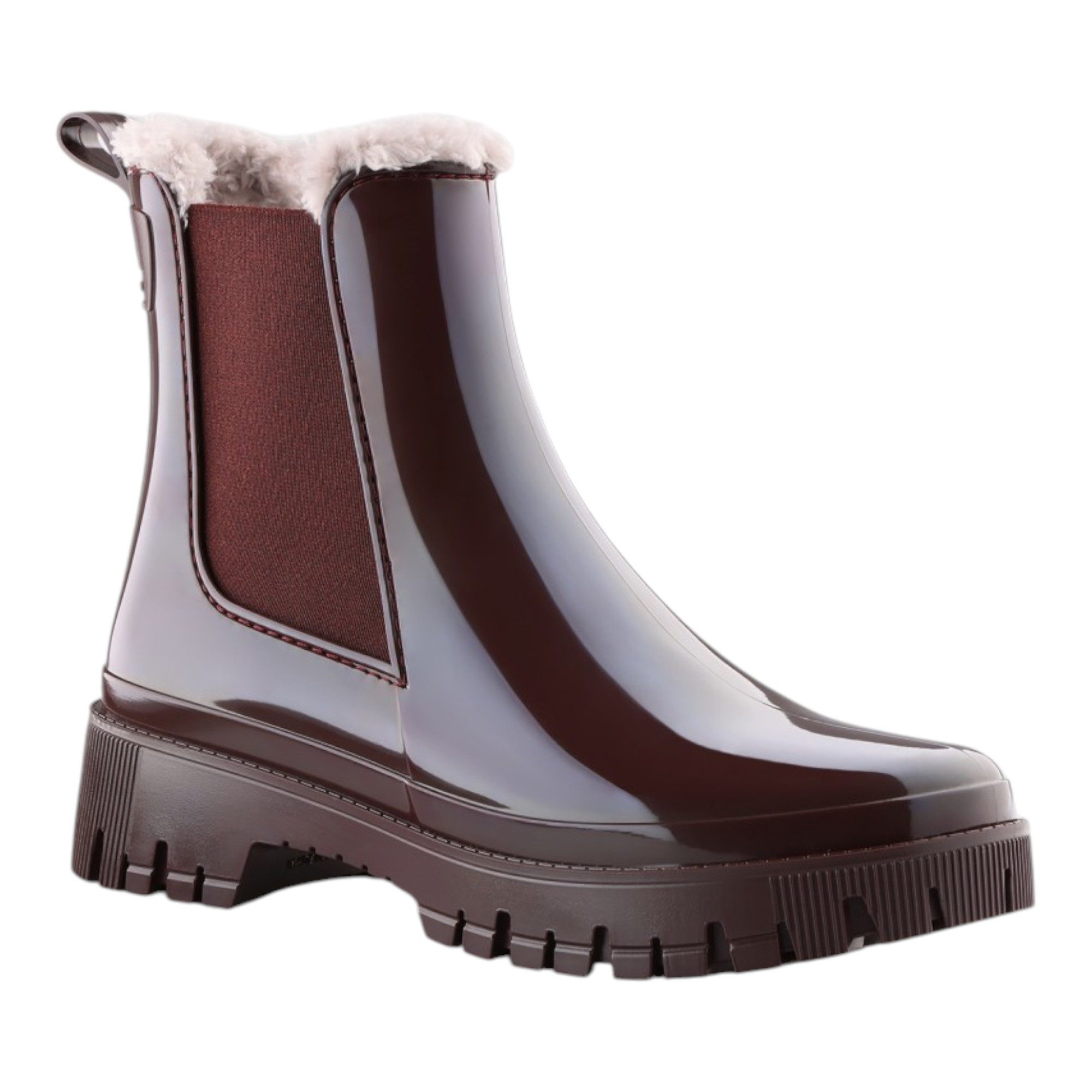 Lemon Jelly Gummistiefel Colden (gefütteter Chelseaboot) glänzend weinrot Damen Sneaker