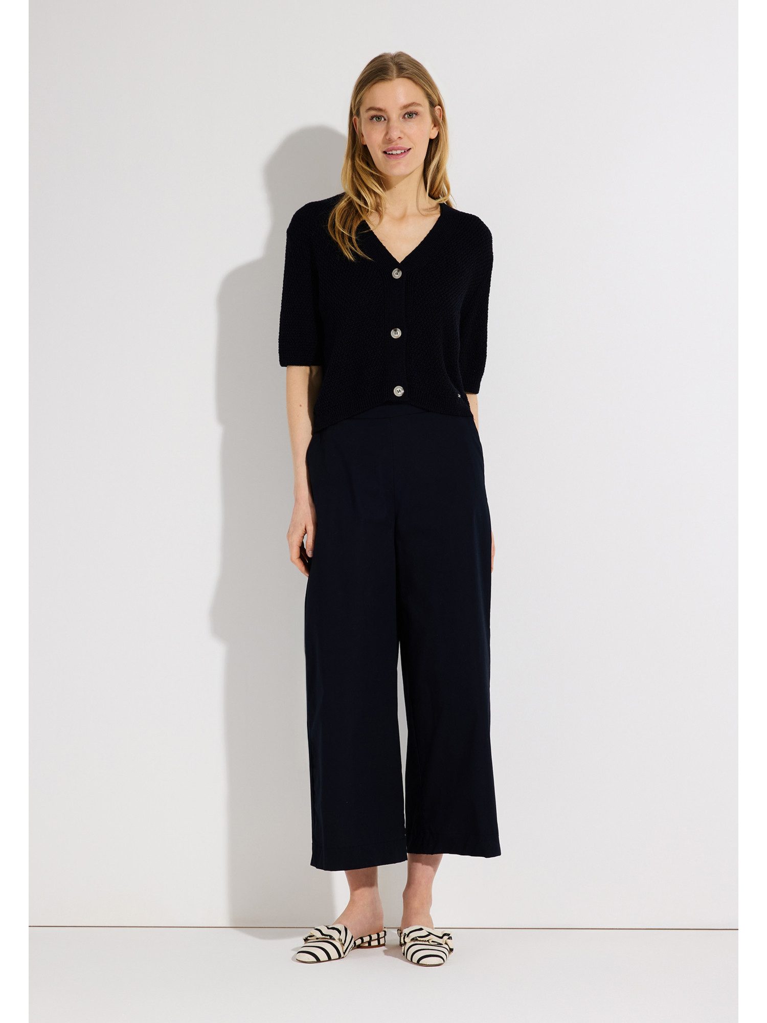 MORE&MORE Culotte lässige, weite, verkürzte Schlupfhose