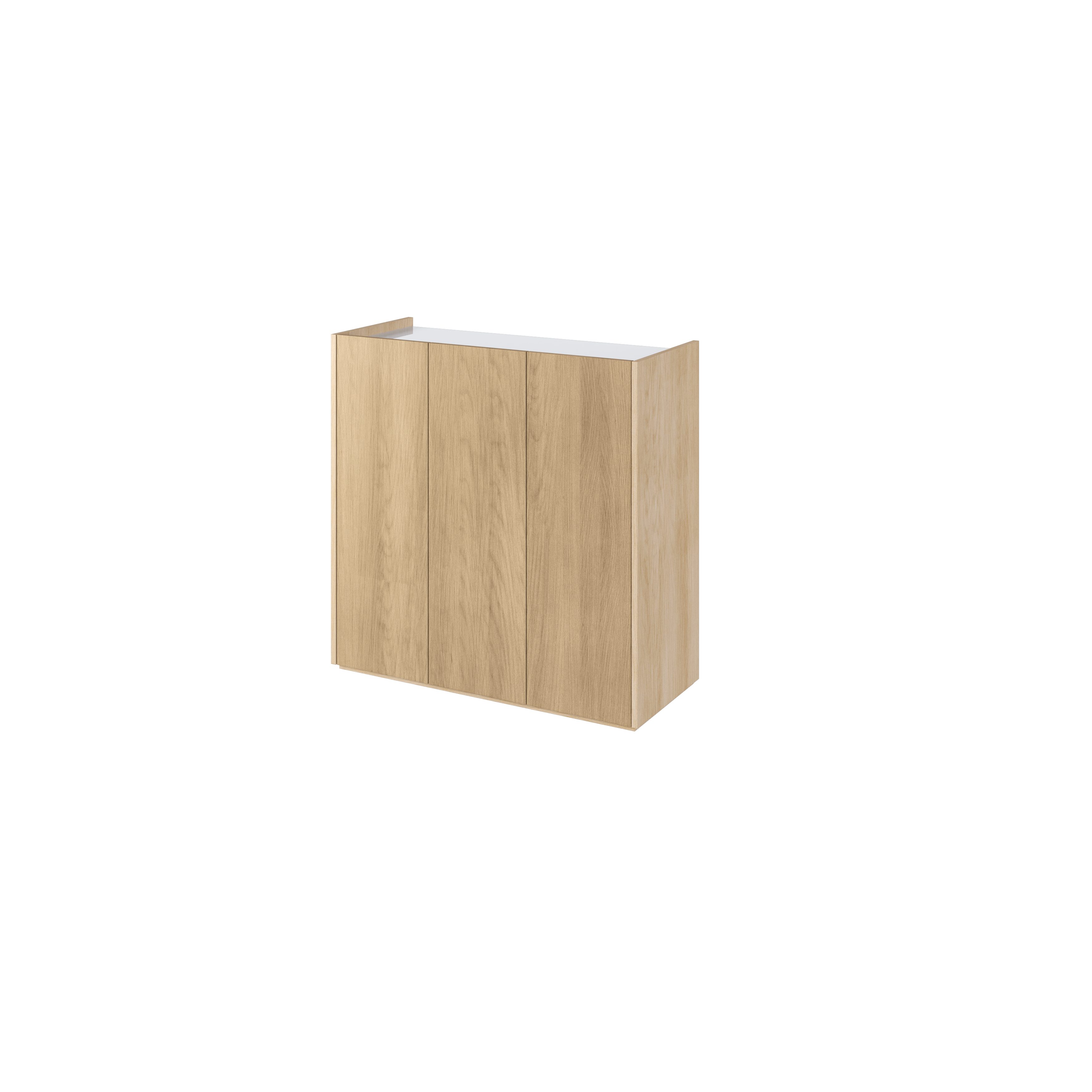 yourhouse24 Kommode EASY mit Beleuchtung EA-03 Weißglanz/Scandi Eiche