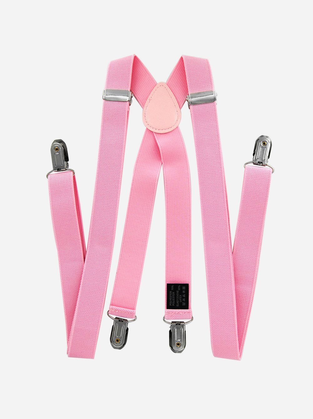 Clips Breit verstellbar Stabile Fliege X-Form Hosenträger elastisch Set Pink Set) Hosenträger 2,5cm axy Herren 4 und mit 2er (2-St.,