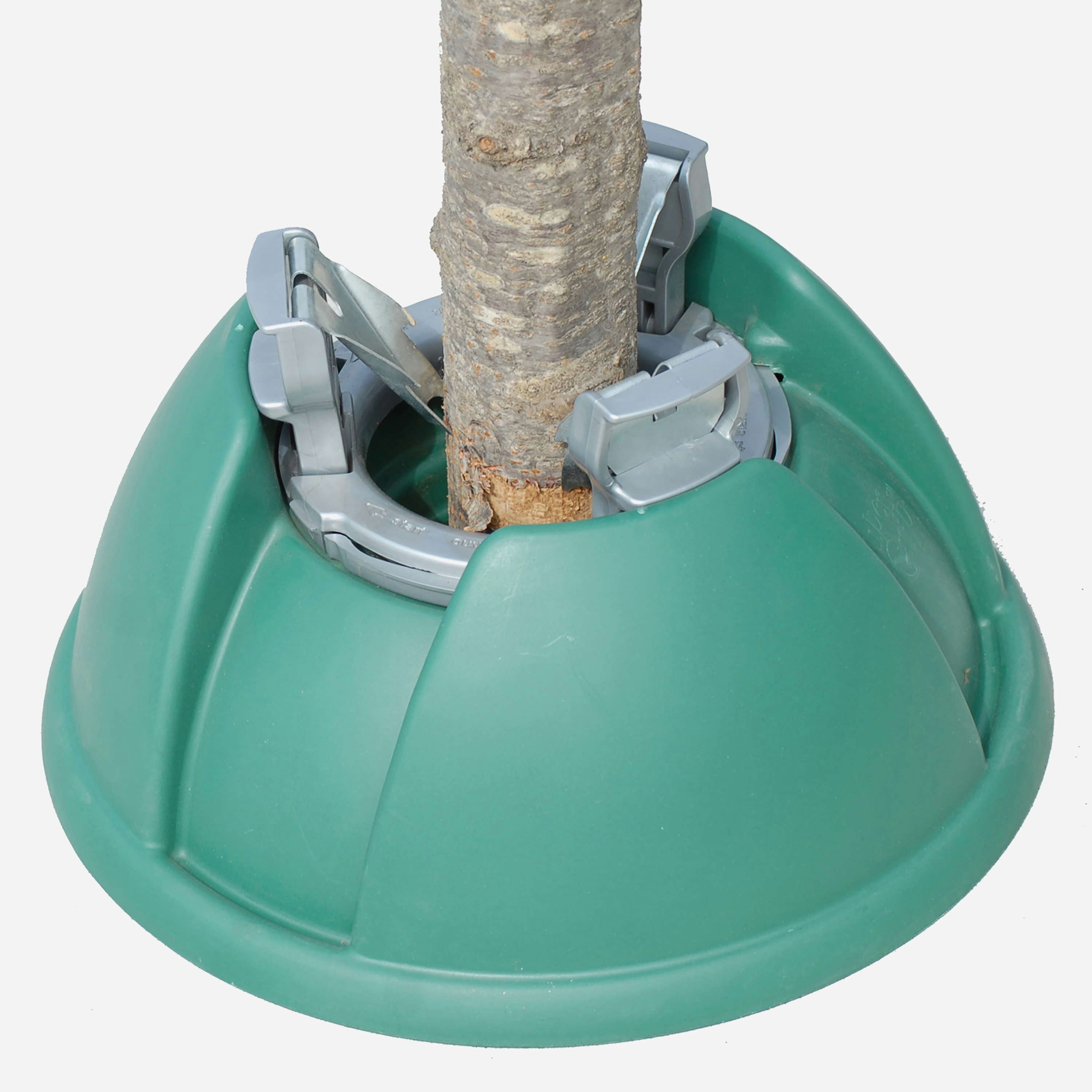 artplants Christbaumständer Kunststoff Weihnachtsbaumständer Kentucky, grün, 17 cm, Ø 37 cm