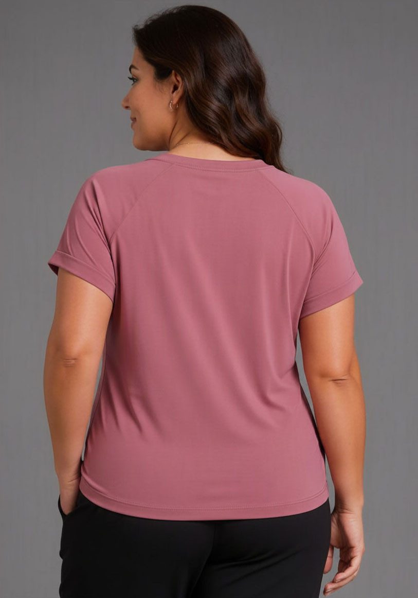 KangaROOS Funktionsshirt mit Kurzarm, figurumspielende Passform, hüftbedeckende Länge