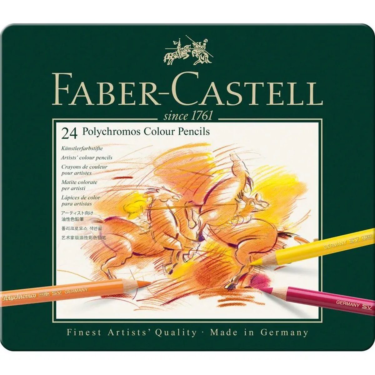 Faber-Castell Buntstift Polychromos Farbstift 24er Metalletui