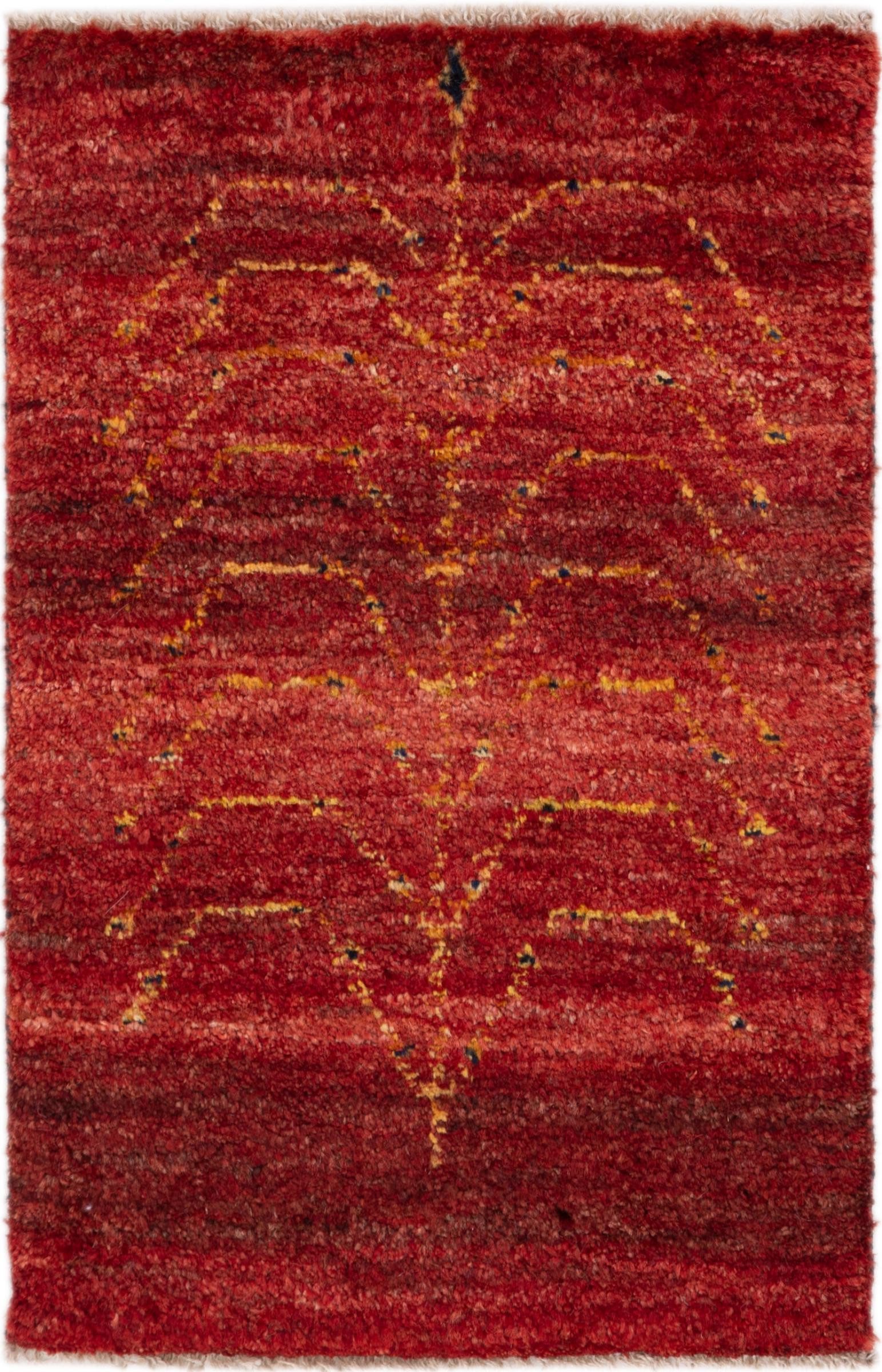 Orientteppich Perser Gabbeh Kashkuli 41x59 Handgeknüpfter Moderner Orientteppich /