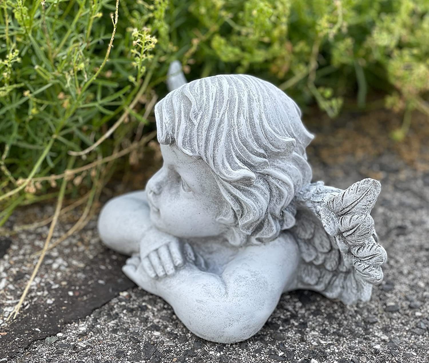 Stone and Style Engelfigur Frostfeste Steinfigur große Engel Büste – Bild 5 von 5