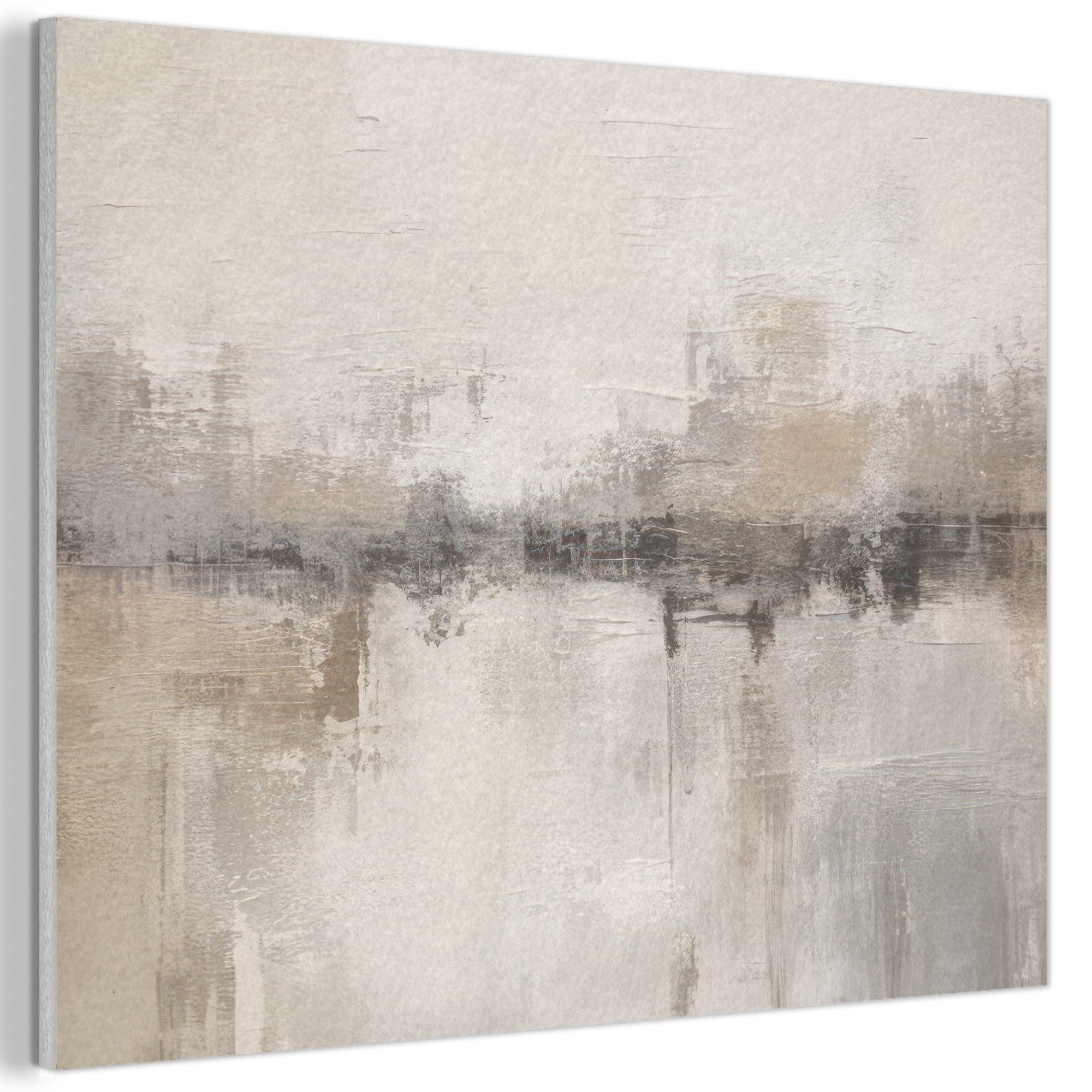 MuchoWow Gemälde Moderne Kunst - Abstrakt - Beige, Fotodruck (1 St), Akusti günstig online kaufen