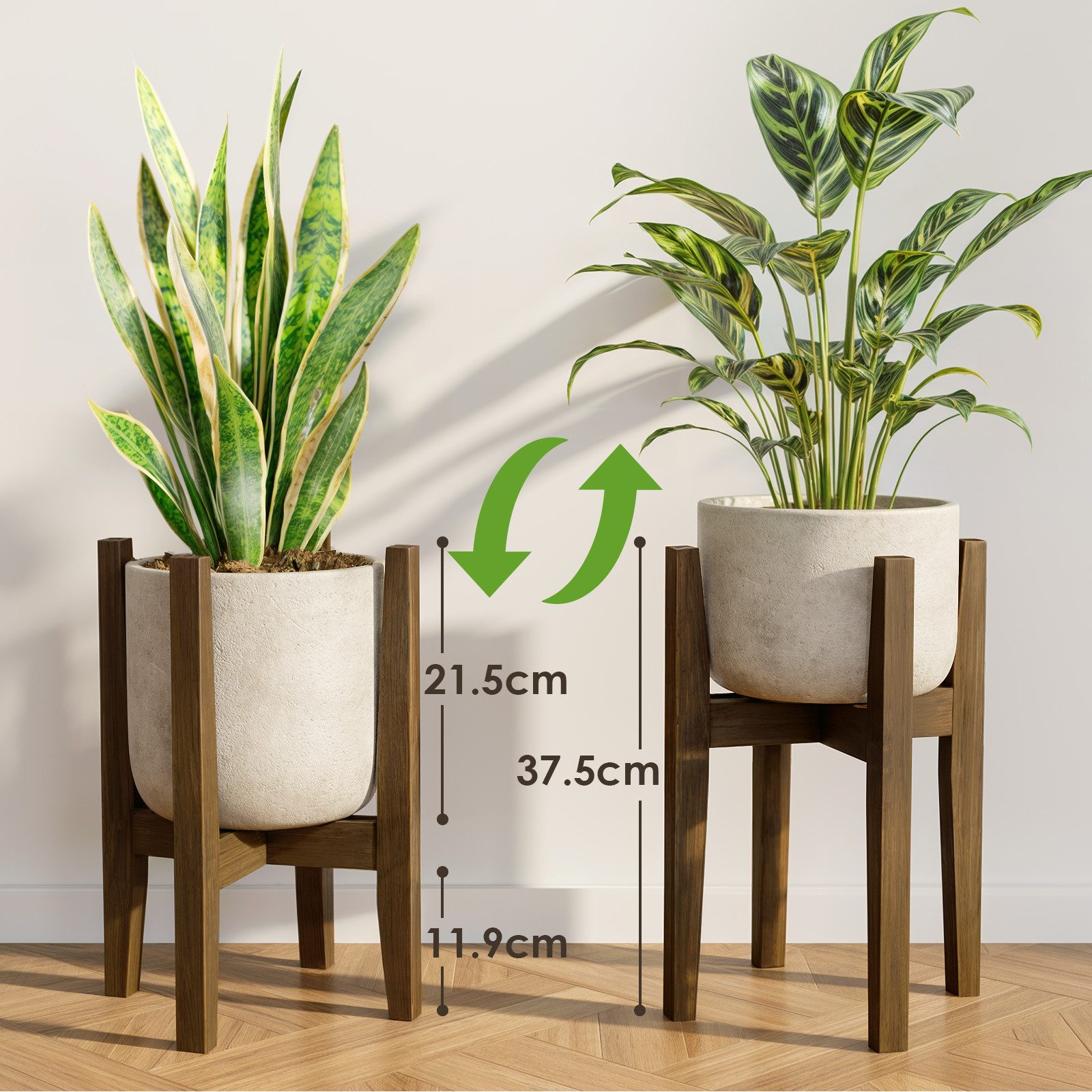 Bamworld Blumenhocker aus Bambus, Blumenständer Outdoor/Indoor Teleskopisch günstig online kaufen