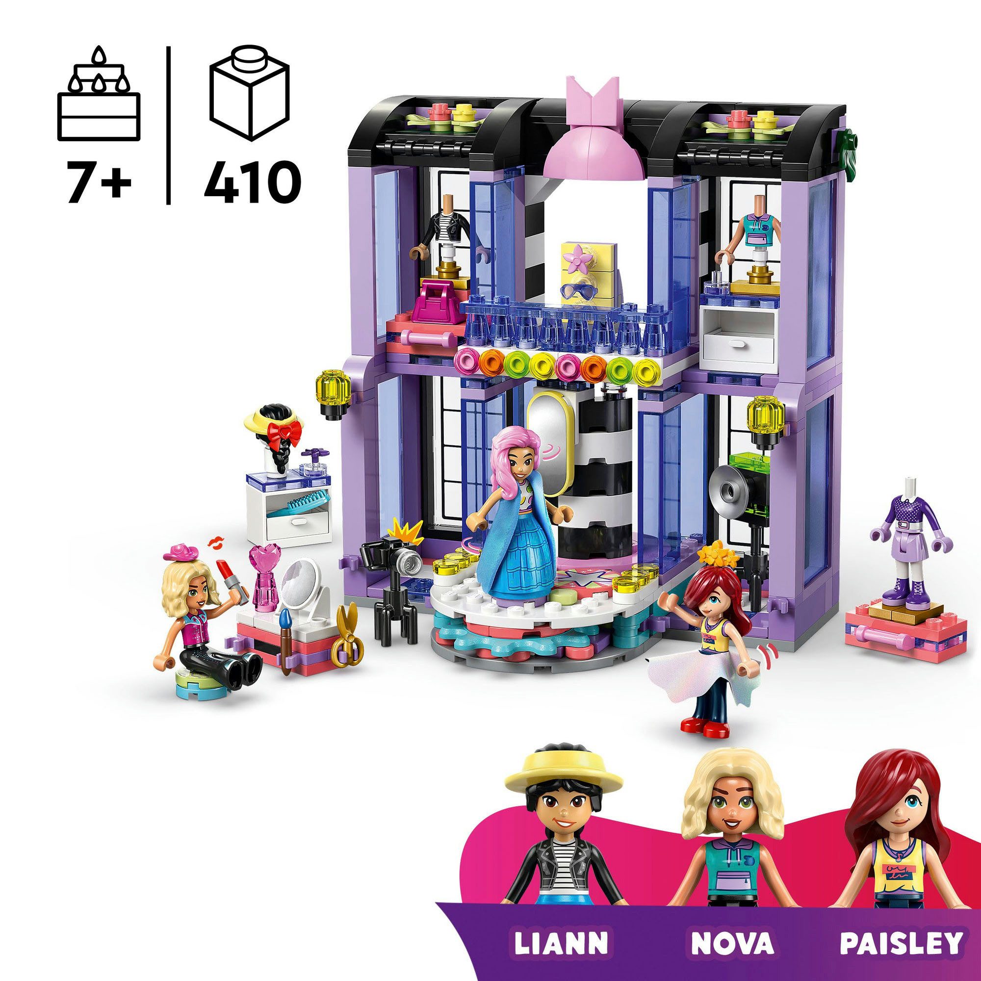 LEGO® Modeschau in Heartlake City (42685), LEGO Friends Konstruktionsspielsteine, (410 St), Made in Europe – Bild 3 von 5