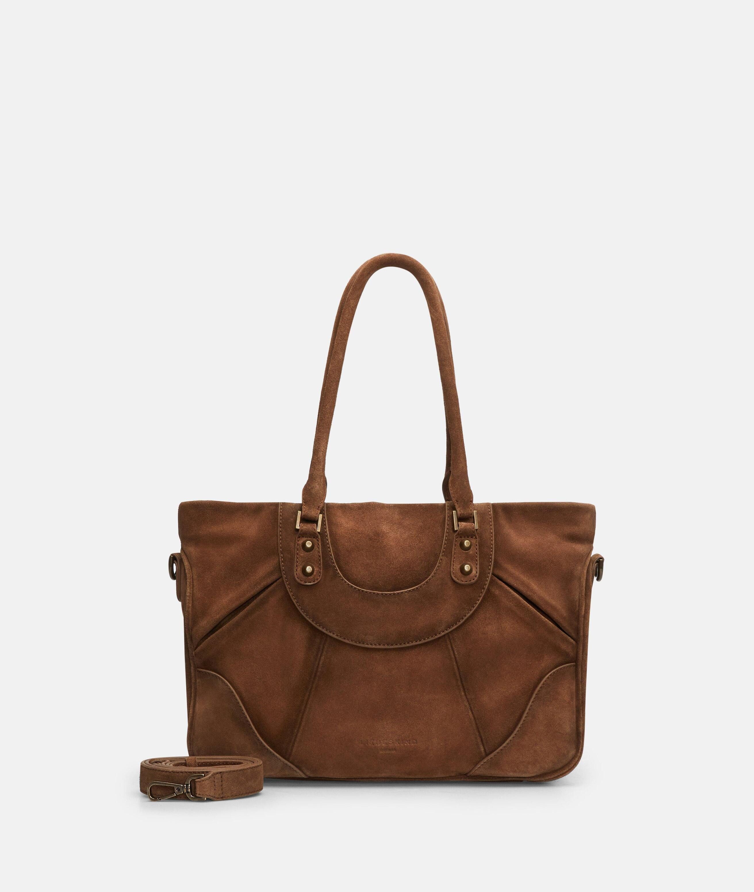 Liebeskind Berlin Schultertasche Archive Esther Satchel M, Geräumige Tasche aus Veloursleder