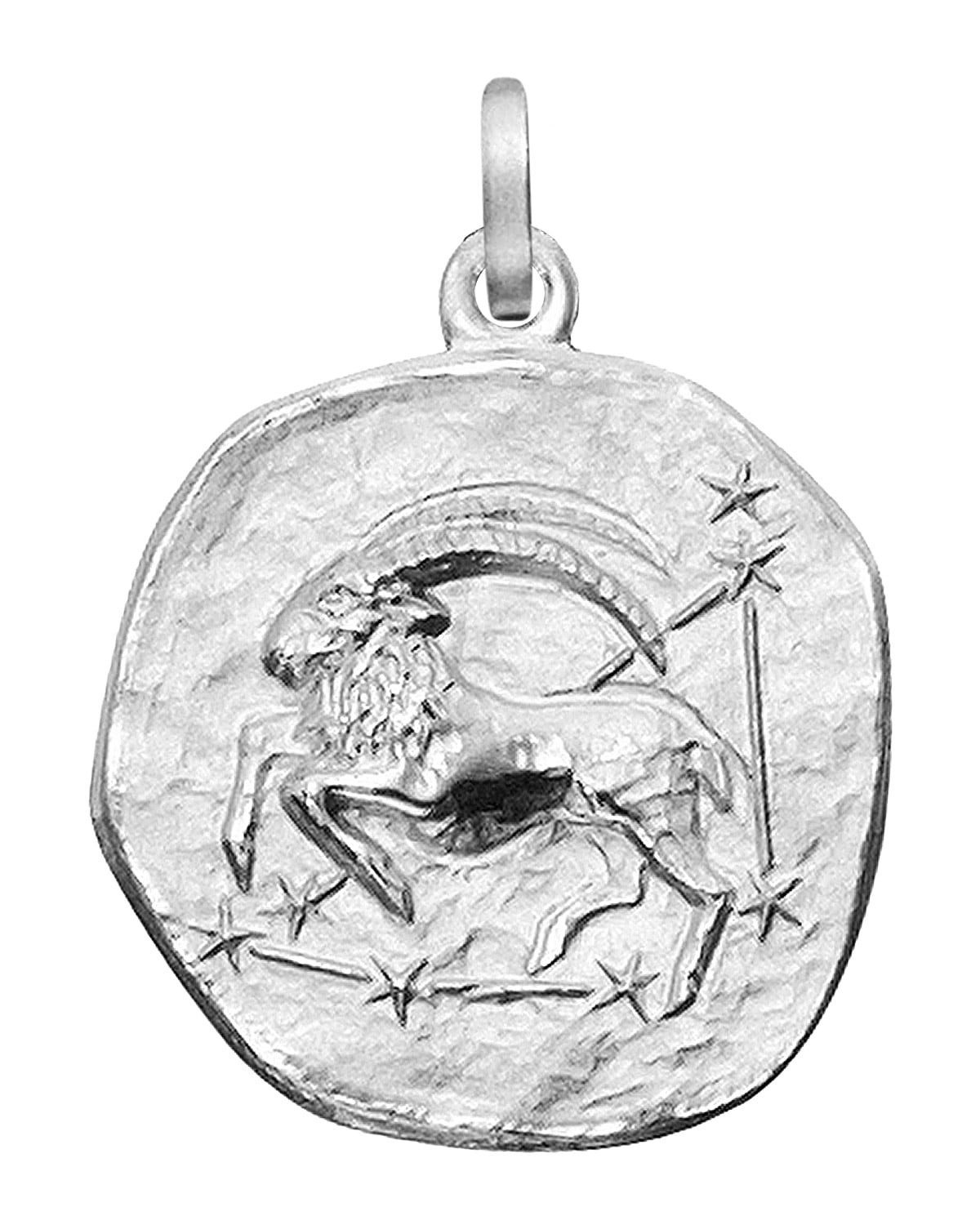 trendor Runder Anhänger Sternzeichen Steinbock 925 Silber Ø 16 mm