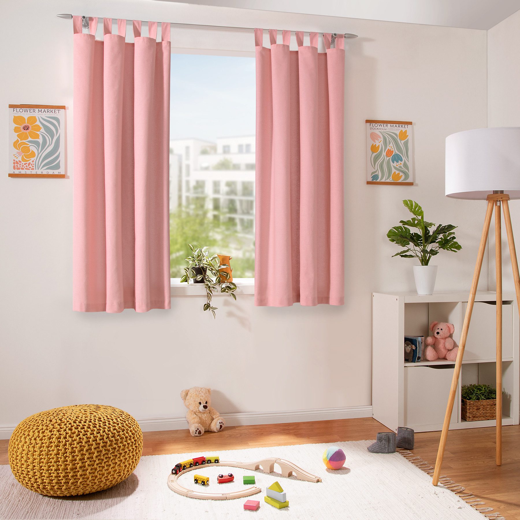 heimtexland Vorhang Dekoschal Baumwolle Fensterdeko Gardine blickdicht (1 St), Schlaufen, blickdicht, Polycotton, Natur I Kräuselband oder Schlaufen I verschiedene Größen