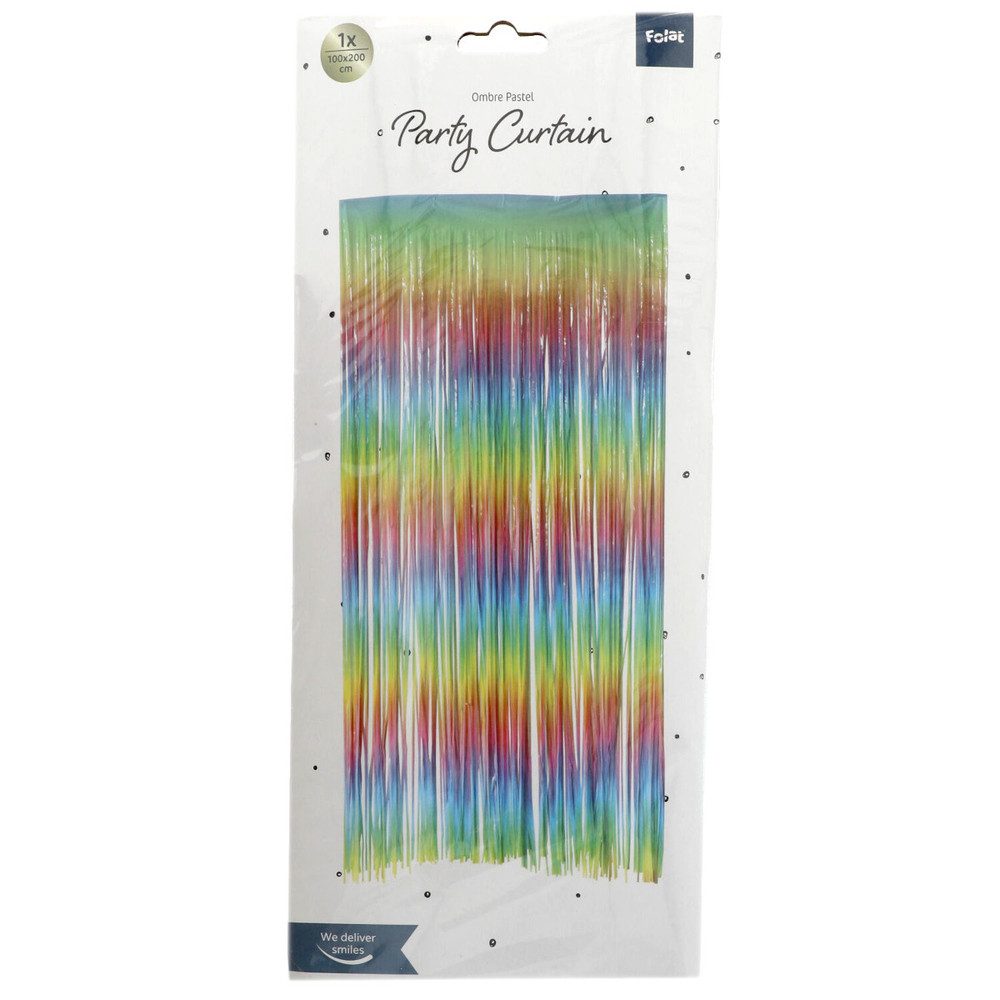 Folat Aufblasbares Partyzubehör Partyvorhang - bunt - ca. 100 x 200 cm