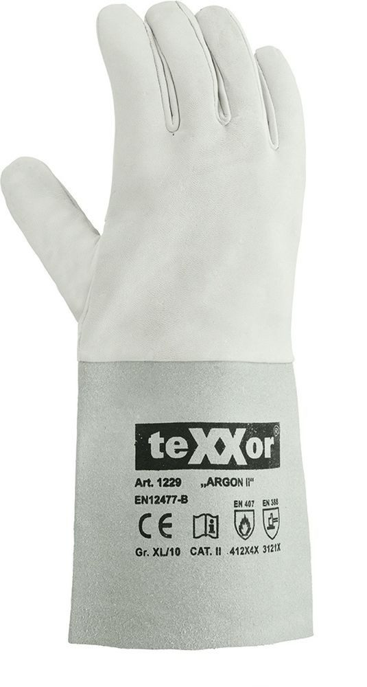teXXor Arbeitshandschuh-Set Schweißerhandschuhe Argon Ii