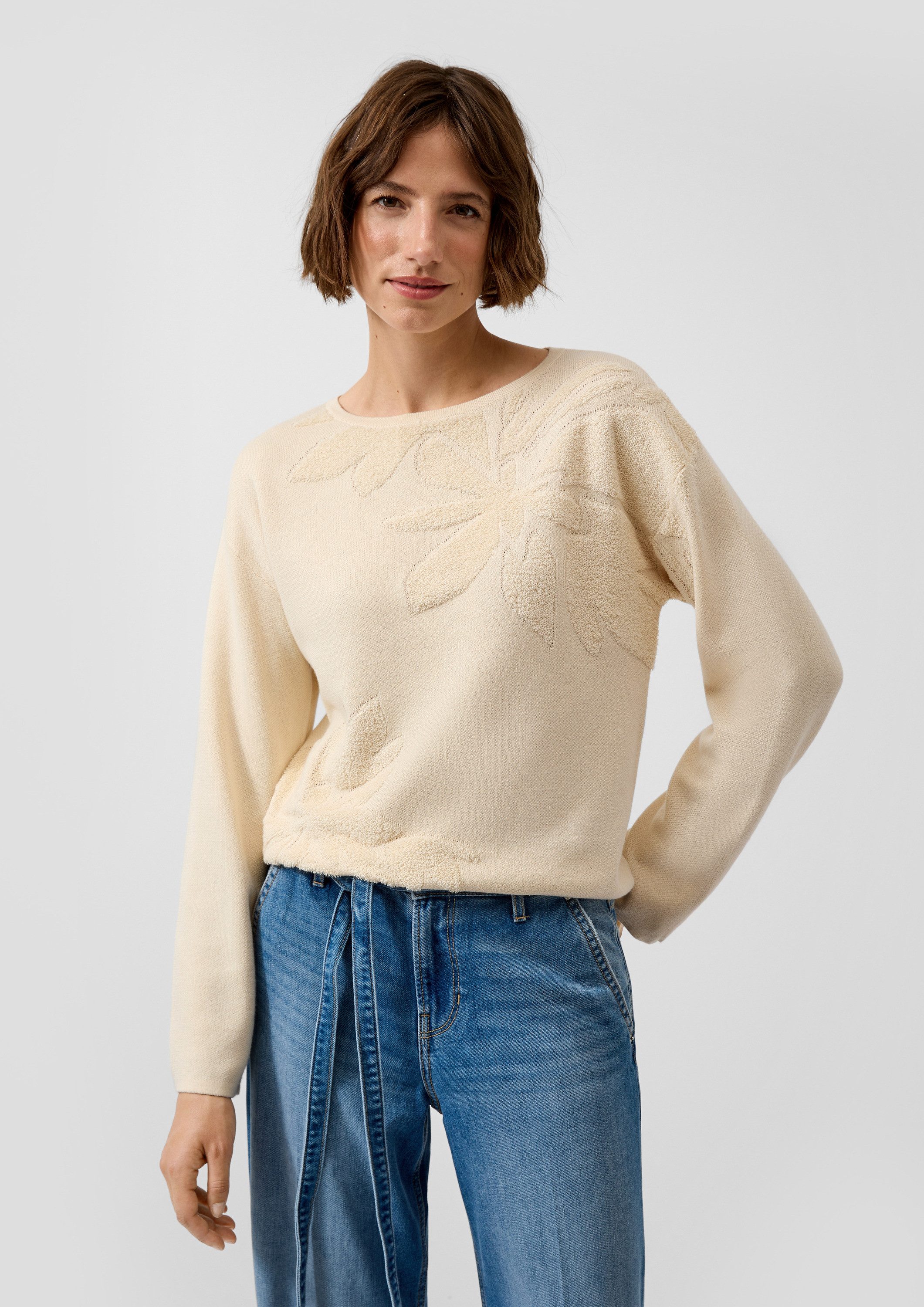 s.Oliver Longpullover Strickpullover Pullover mit dekorativem Strickmuster günstig online kaufen