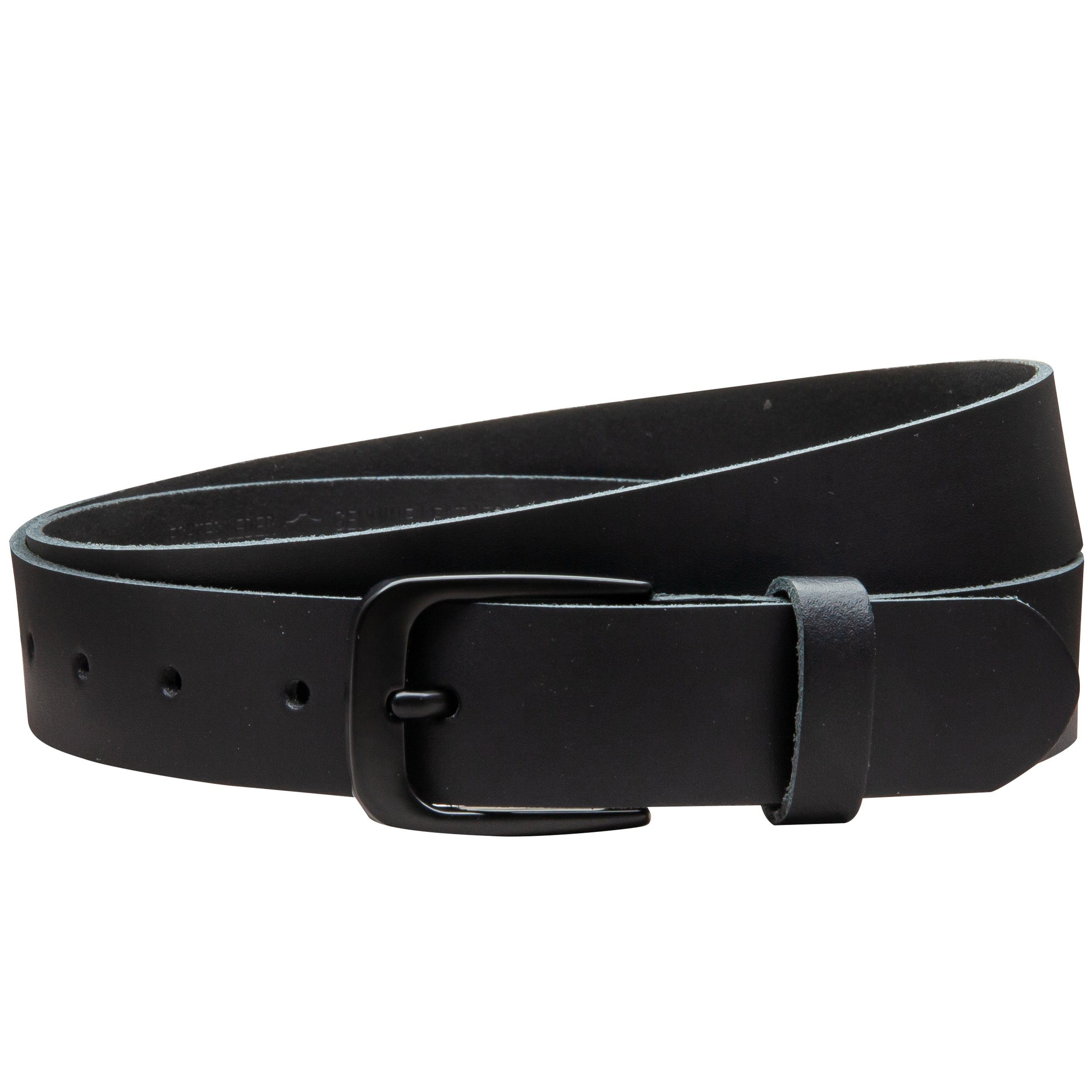 COLOGNEBELT Ledergürtel OM318-SL-Schwarz MADE IN GERMANY, Schwarz Kürzbar, günstig online kaufen
