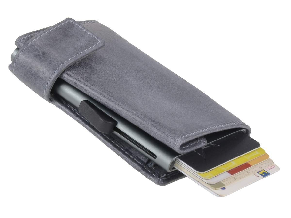 SecWal Geldbörse Kartenbörse, Minibörse, Kartenetui RFID Alucase, Münzfach und Schutz grau SW1