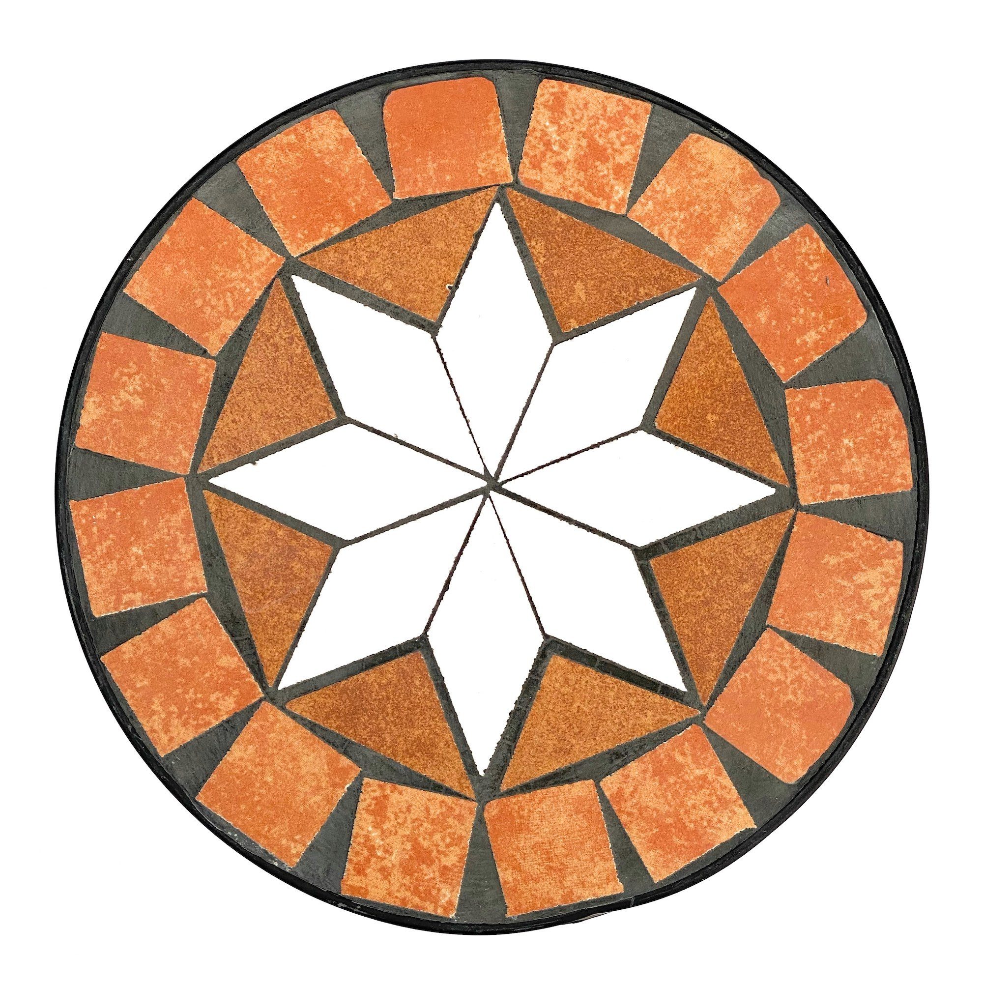 DanDiBo Blumenhocker Mosaik Rund 2er Set 46 und 54 cm Blumenständer, 12011 Beistelltisch Pflanzenständer Mosaiktisch