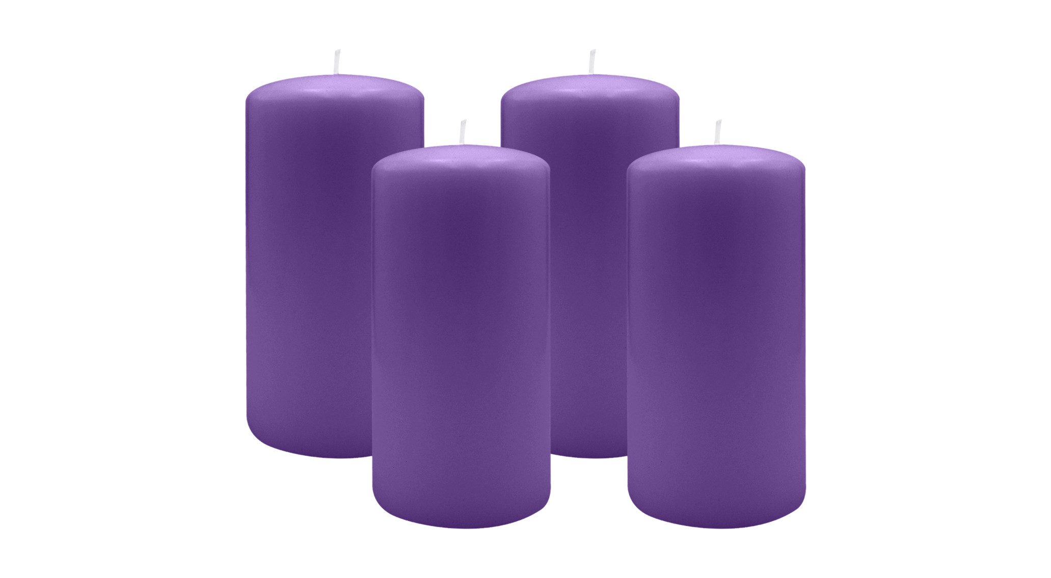 Kopschitz Kerzen Stumpenkerze 2er Set Stumpenkerzen/Adventskranzkerzen Lila Ø 100 x 300 mm