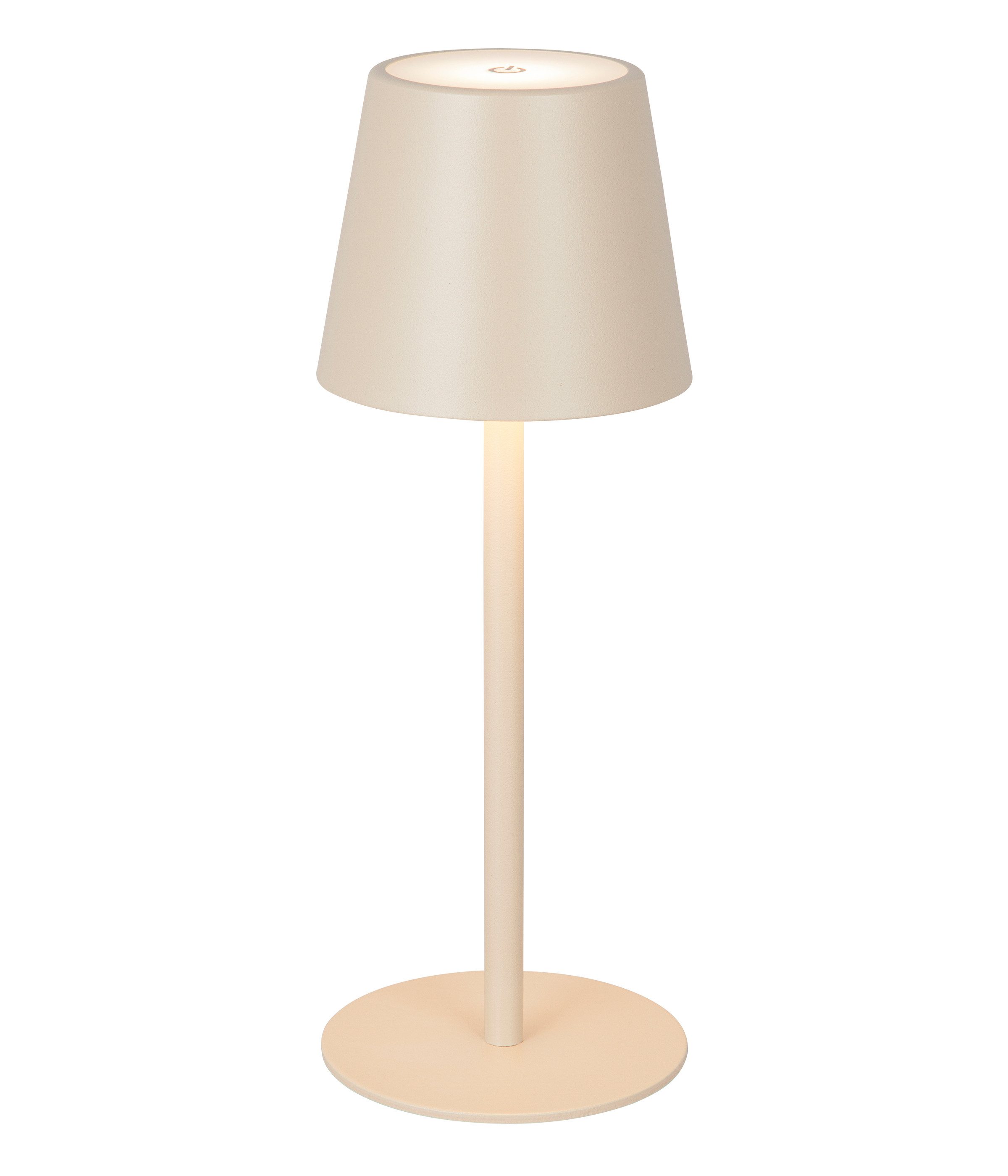 Dehner LED Solarleuchte Dyan, Tischleuchte, Ø11 x H30 cm, Metall & Kunststoff, Warmweiß, Dämmerungssensor, Solar