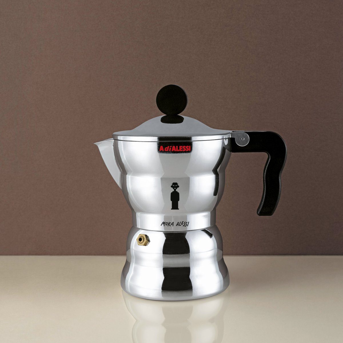 Alessi Espressokocher Espressokocher MOKA 0.07l geeignet Induktion für Classic Nicht Kaffeekanne, 1