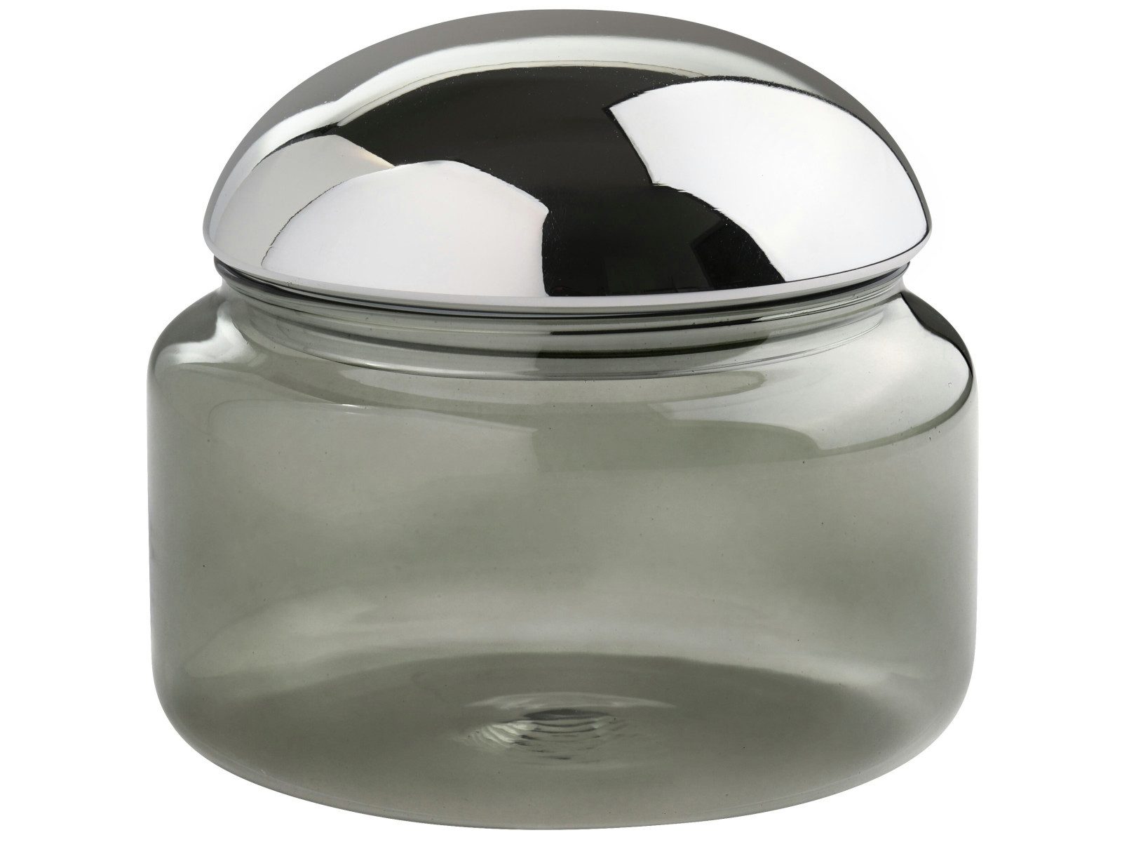Giftcompany Vorratsdose Voile Glasdose L grau/silber 12,5cm, Glas
