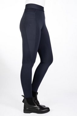 HKM Reitleggings Damen Reitleggings Isabella Silikon-Vollbesatz dunkelblau 32/34