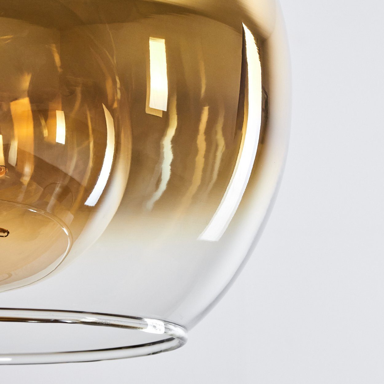 hofstein Hängeleuchte Hängelampe aus Metall/Glas aus Leuchte Höhe mit Schirm Altmessing-/Goldfarben/Klar, cm, in ohne E27 Leuchtmittel, cm), Glas x 149 (25 1 max