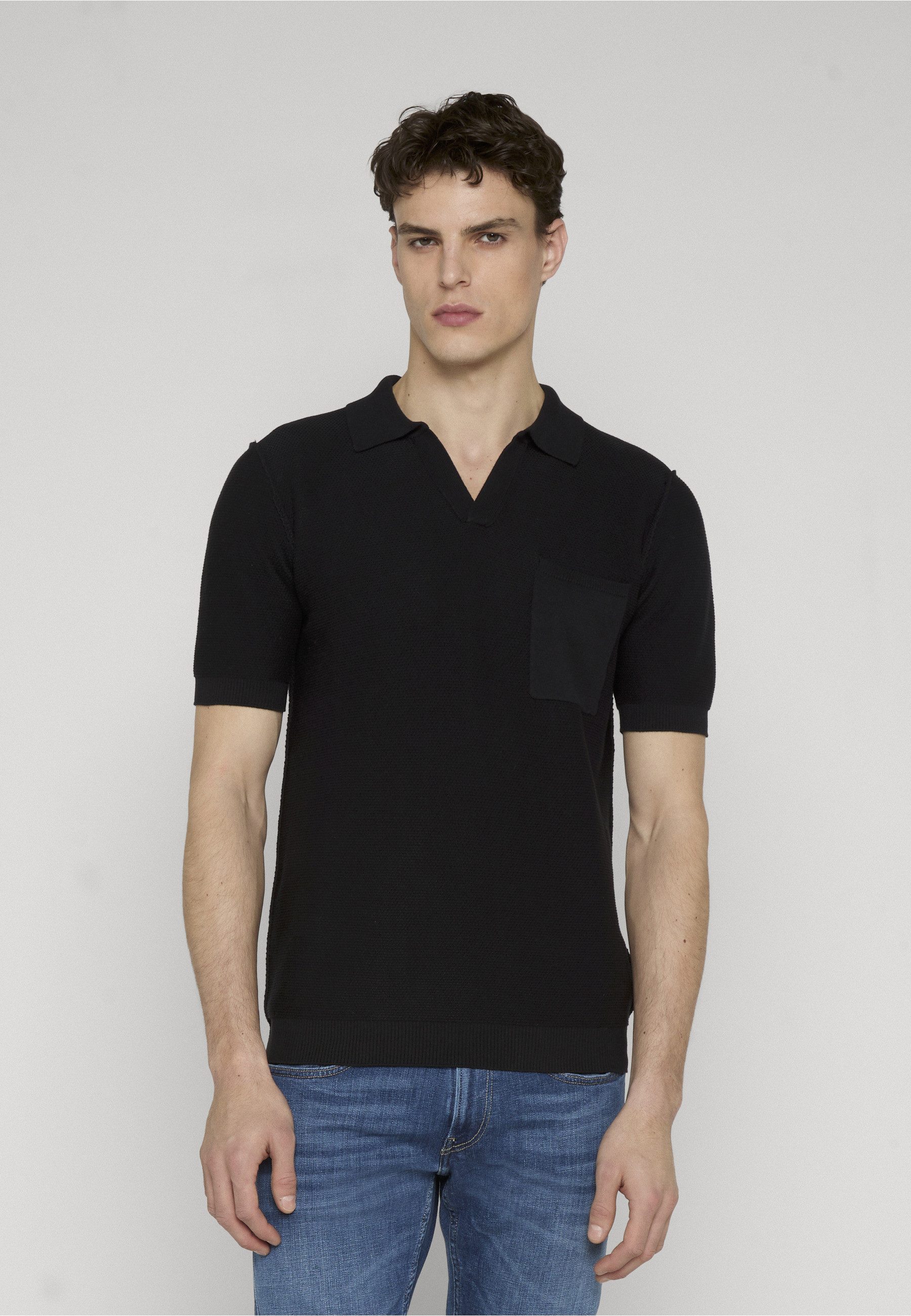 Replay Rundhalspullover Replay UK5150 knitwear polo (1-tlg)