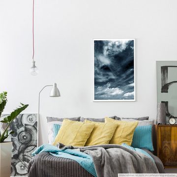 Sinus Art Poster 90x60cm Poster Dunkler Wolkenhimmel vor dem Sturm