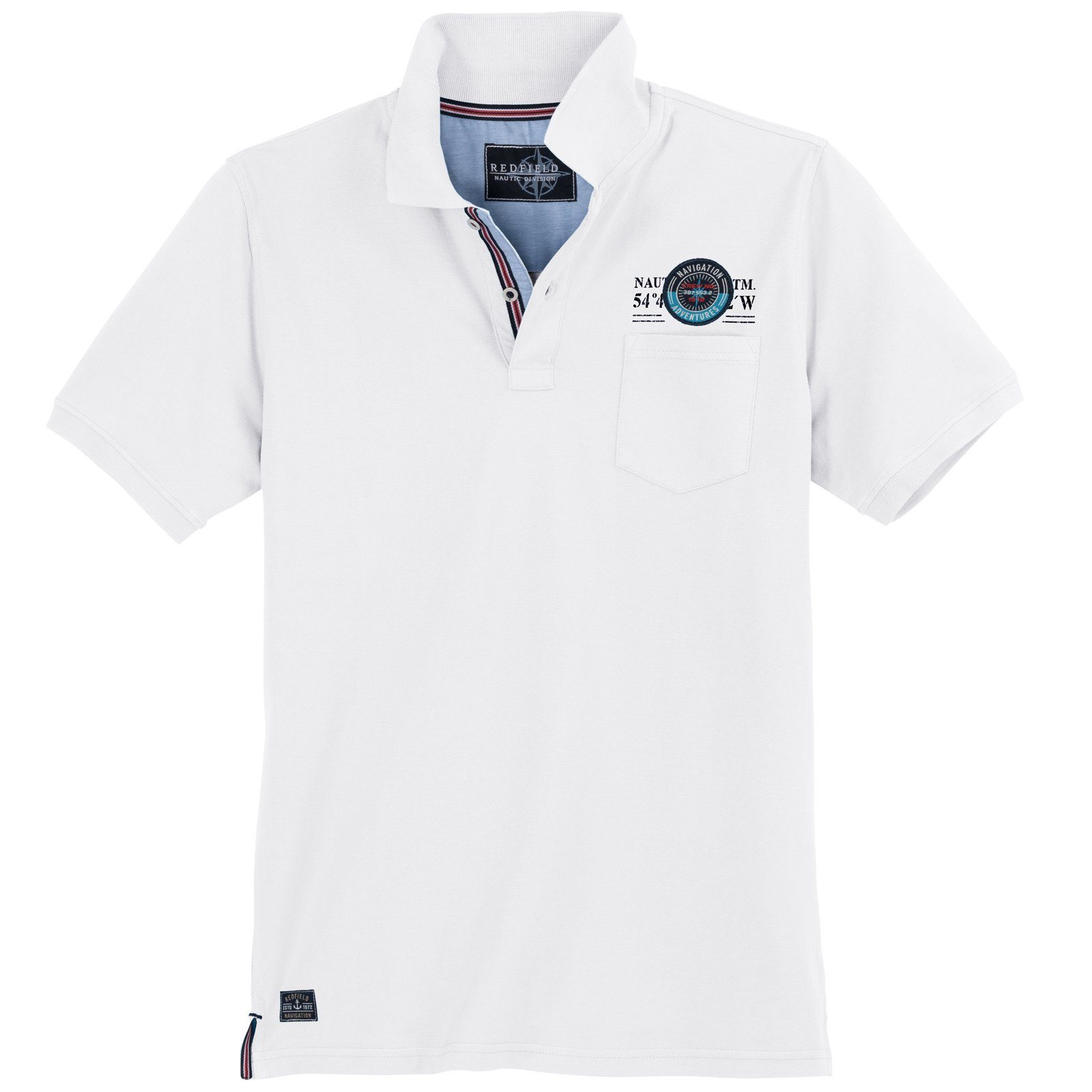 redfield Poloshirt Redfield Übergrößen Polo weiß günstig online kaufen