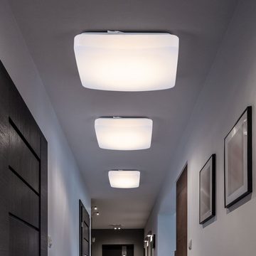 EGLO LED Deckenleuchte, LED-Leuchtmittel fest verbaut, Warmweiß, 8,2 W LED Decken Lampe quadratisch Esszimmer Tisch Beleuchtung