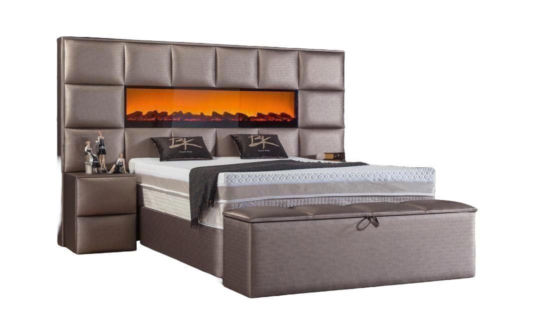 JVmoebel Bett Betten Doppel Bettrahmen Design Möbel Neu Bett Doppelbetten (2-tlg., Bett), Made in Europa