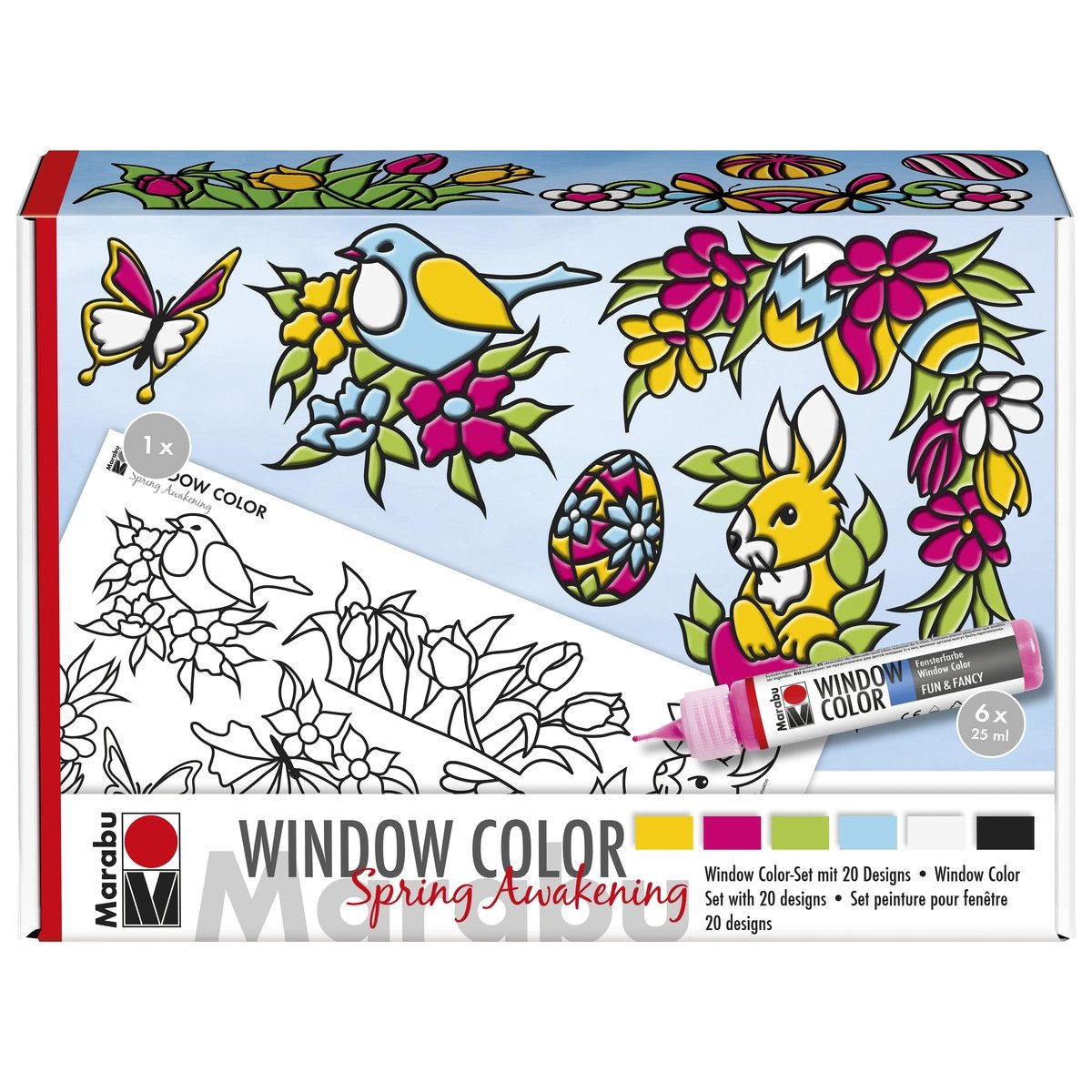 Marabu Kinderfarbe Marabu Window Color Set Spring Awakening 6x25ml