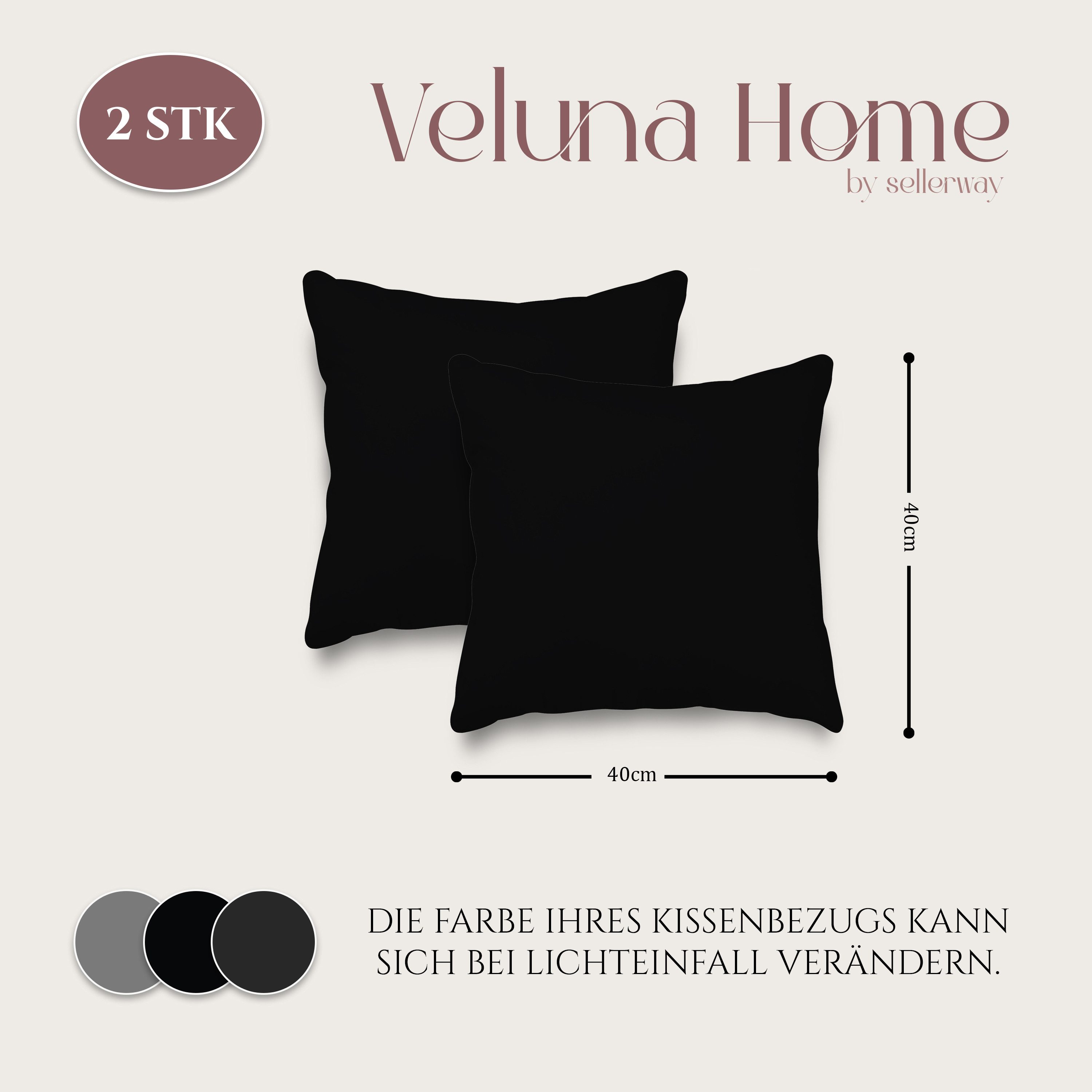Veluna Home Kissenbezüge 100% Baumwolle(2er-Set) Renforcé Kissenbezug mit R günstig online kaufen