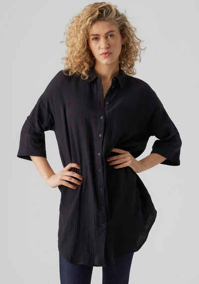 Vero Moda Hemdblusenkleid VMNATALI 3/4 LONG OVERSHIRT NOOS mit 3/4 Ärmel