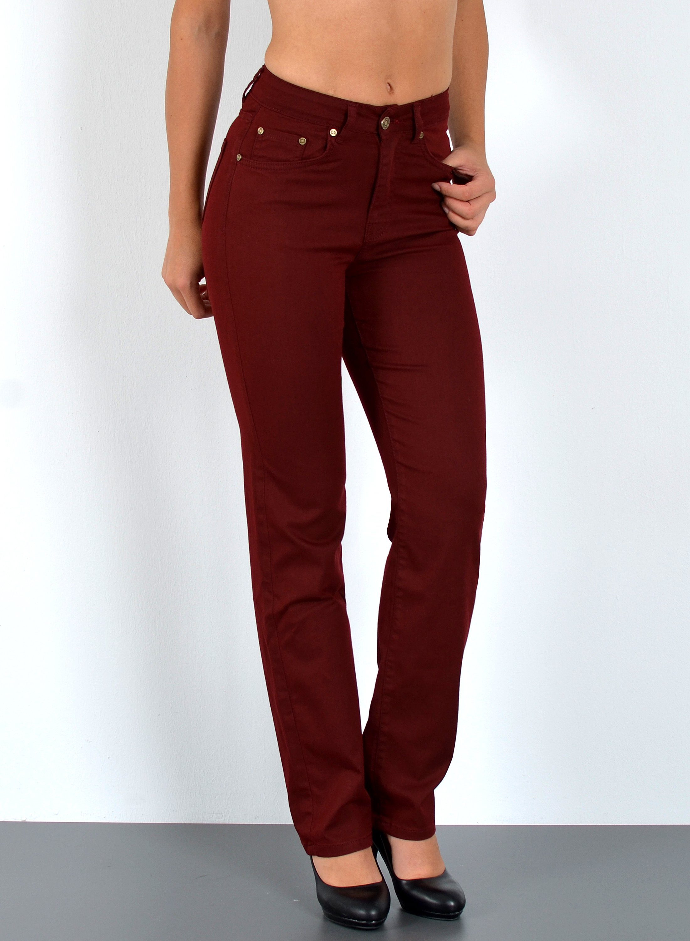 ESRA Stoffhose Damen Straight Fit Hose günstig online kaufen