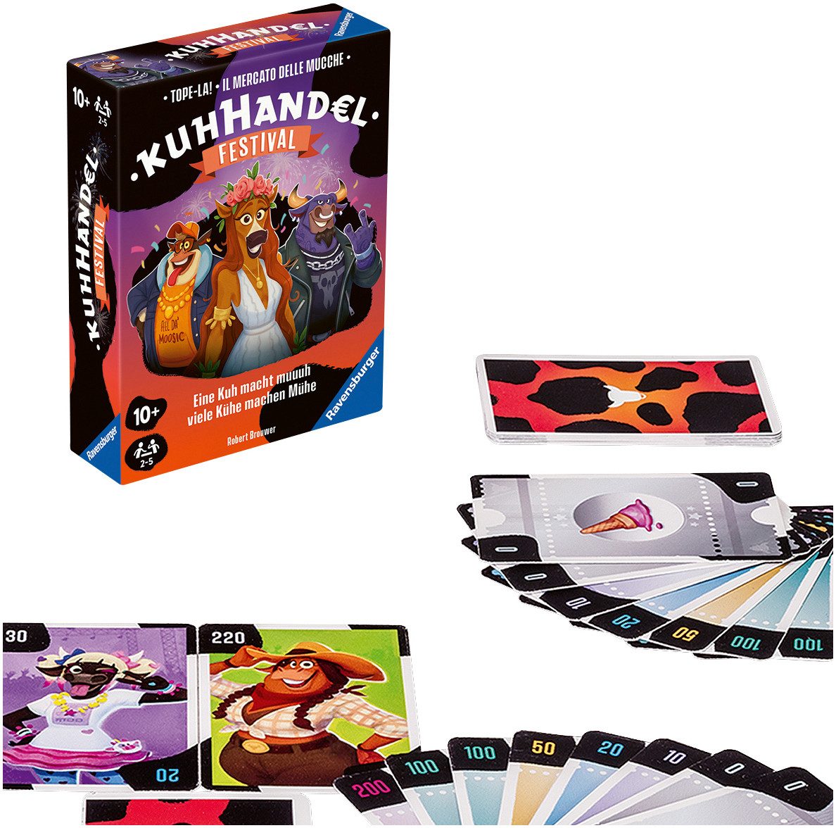 Ravensburger Spiel Kuhhandel - Festival, Kartenspiel, Made in Europe