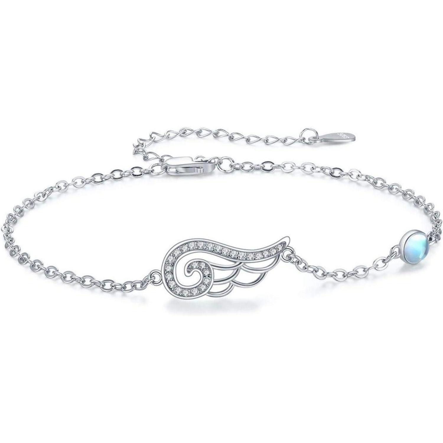 LuxusKollektion Charm-Armband Armband Verstellbar 925 Silber Tier Geschenk Frauen Flügel Armband