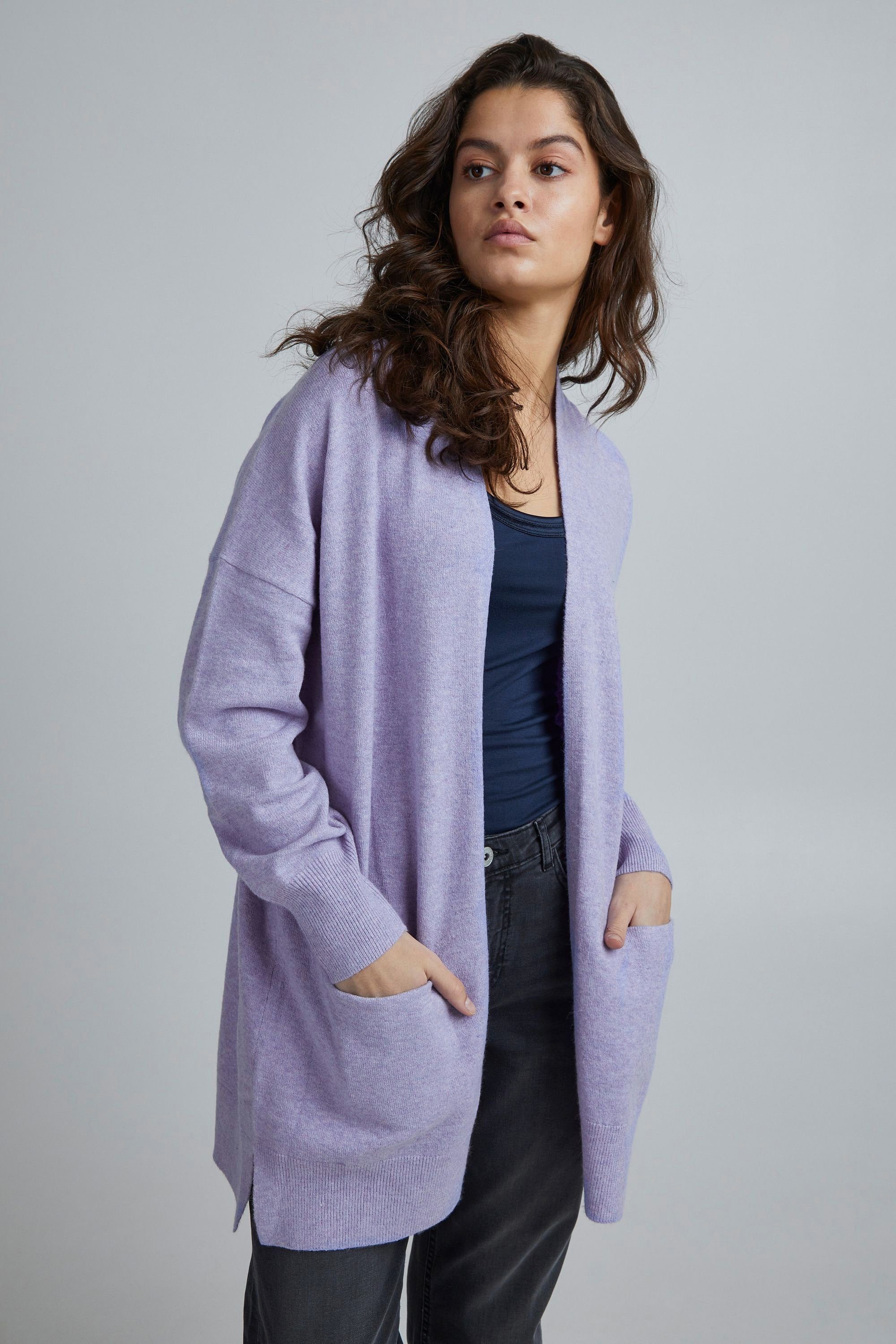 Cardigan CA7 IHALPA (163812) Cardigan - Heirloom 20110977 mit Lilac Taschen Ichi Langer