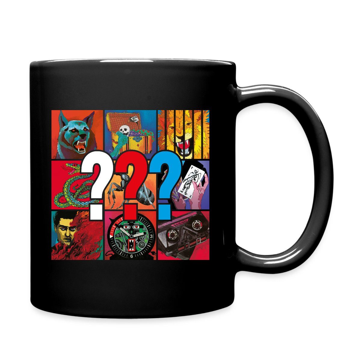 Spreadshirt Tasse Die Drei Fragezeichen Covermotive Tasse Einfarbig, Keramik