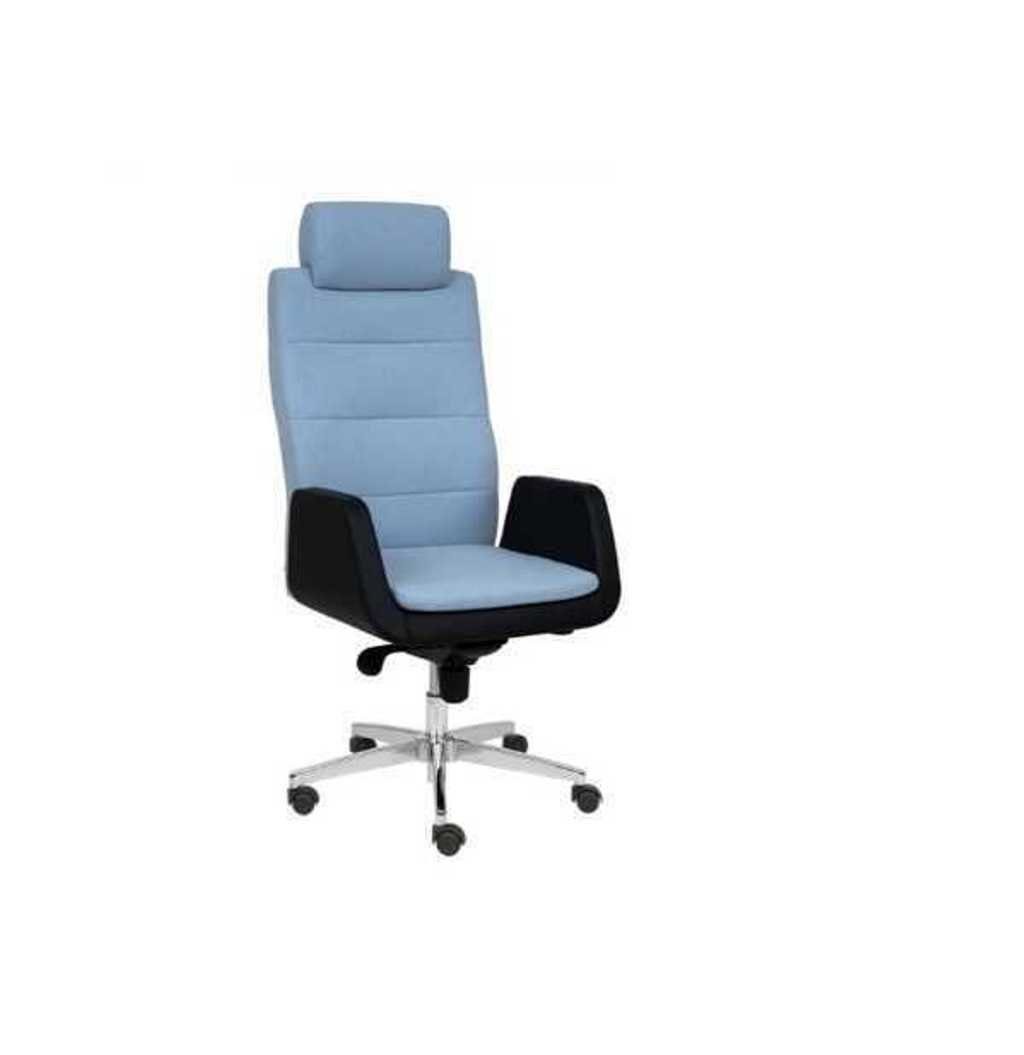 JVmoebel Bürostuhl Chefsessel Bürostuhl Stühle St), Europa Blau-Schwarzes in (1 Luxus Drehstuhl Made Designer