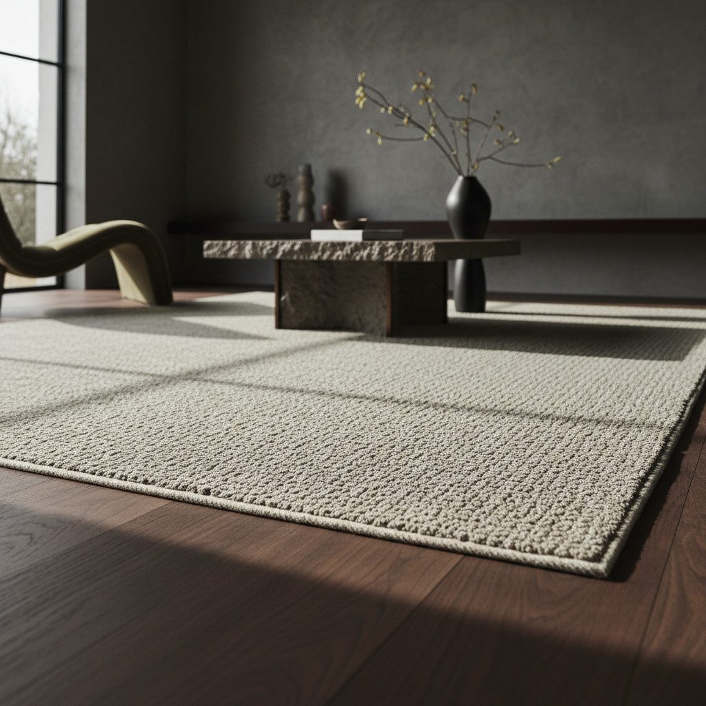 KADIMA DESIGN Teppich Flachgewebe Teppich CIMA Küche Läufer Rund Einfarbig Beige Braun, Rechteckig, Höhe: 7 mm, Creme, 60x100 cm, Webteppich Strapazierfähig Uni Waschbar