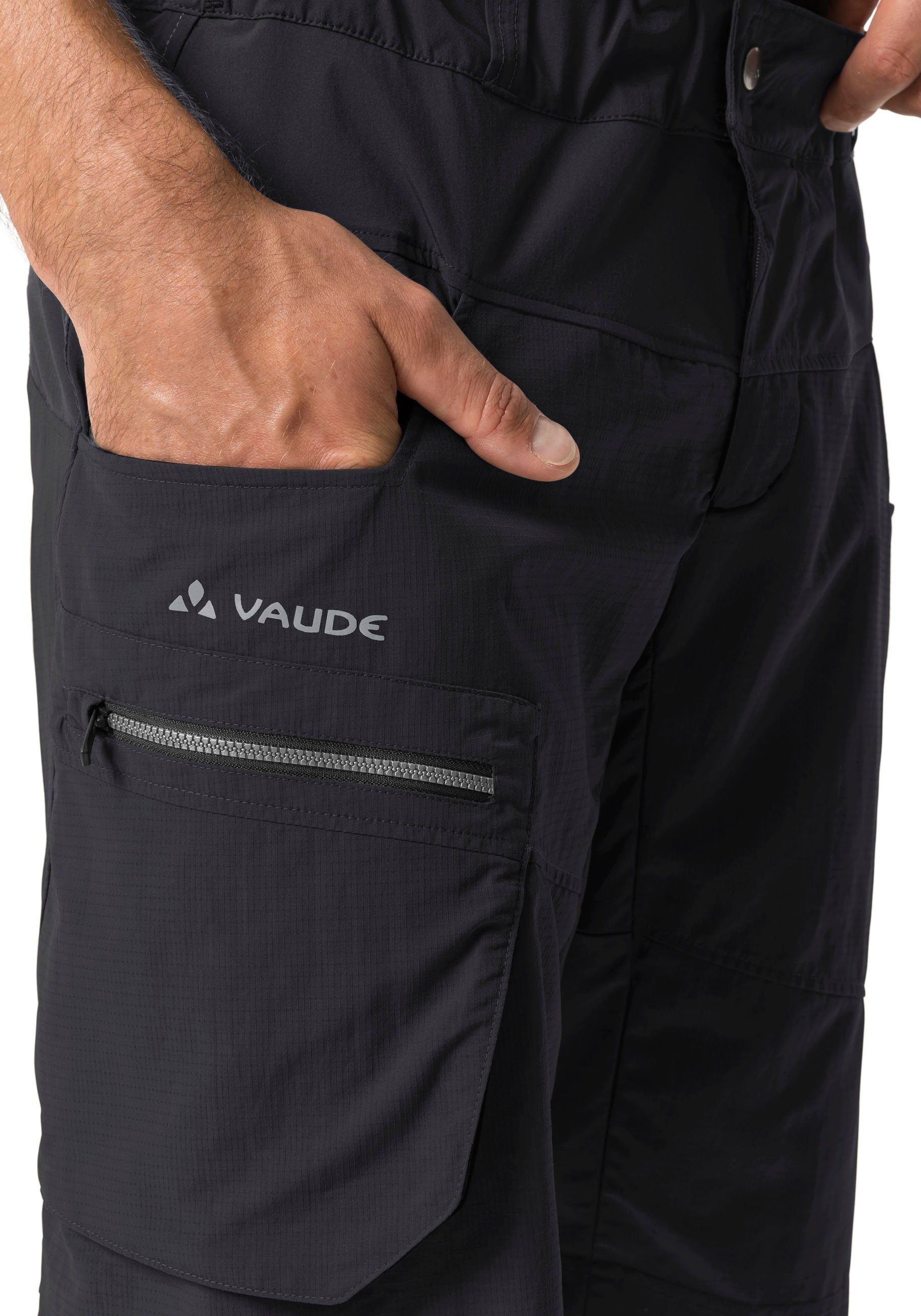 VAUDE Fahrradhose MEN'S QIMSA SHORTS für Radsport, aus Polyamid, mit Sitzpolster, mit Eingrifftasche