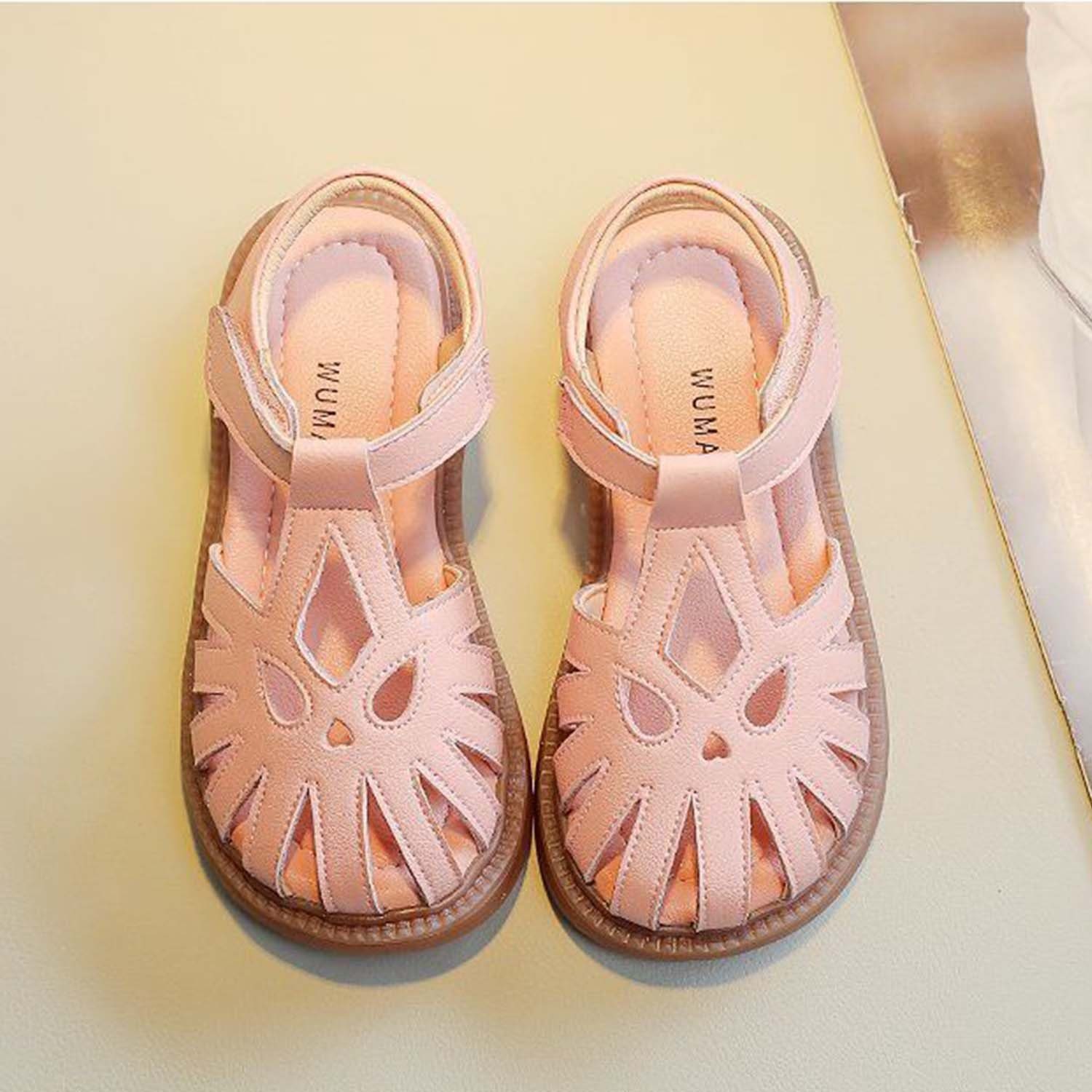 Daisred Mädchen Sommer Rosa Sandale Babyschuhe Flach Schuhe