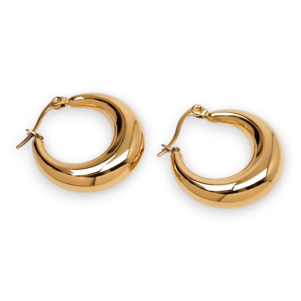 SHELAGO Paar Creolen Chunky Hoop Ohrringe, leichte Statement Creolen