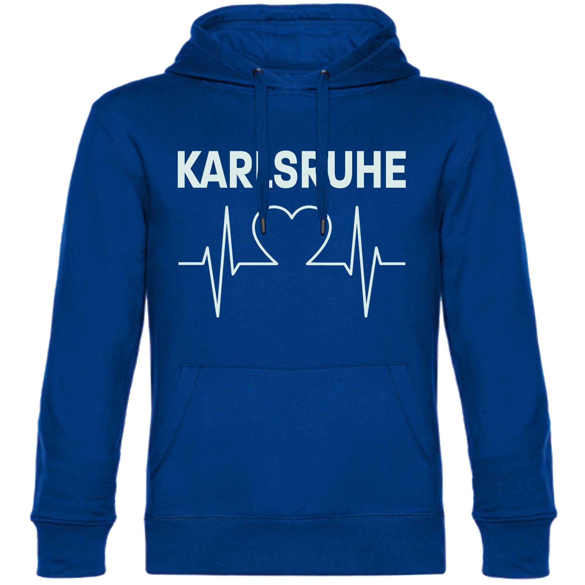 multifanshop Kapuzensweatshirt Karlsruhe - Herzschlag - Hoodie günstig online kaufen