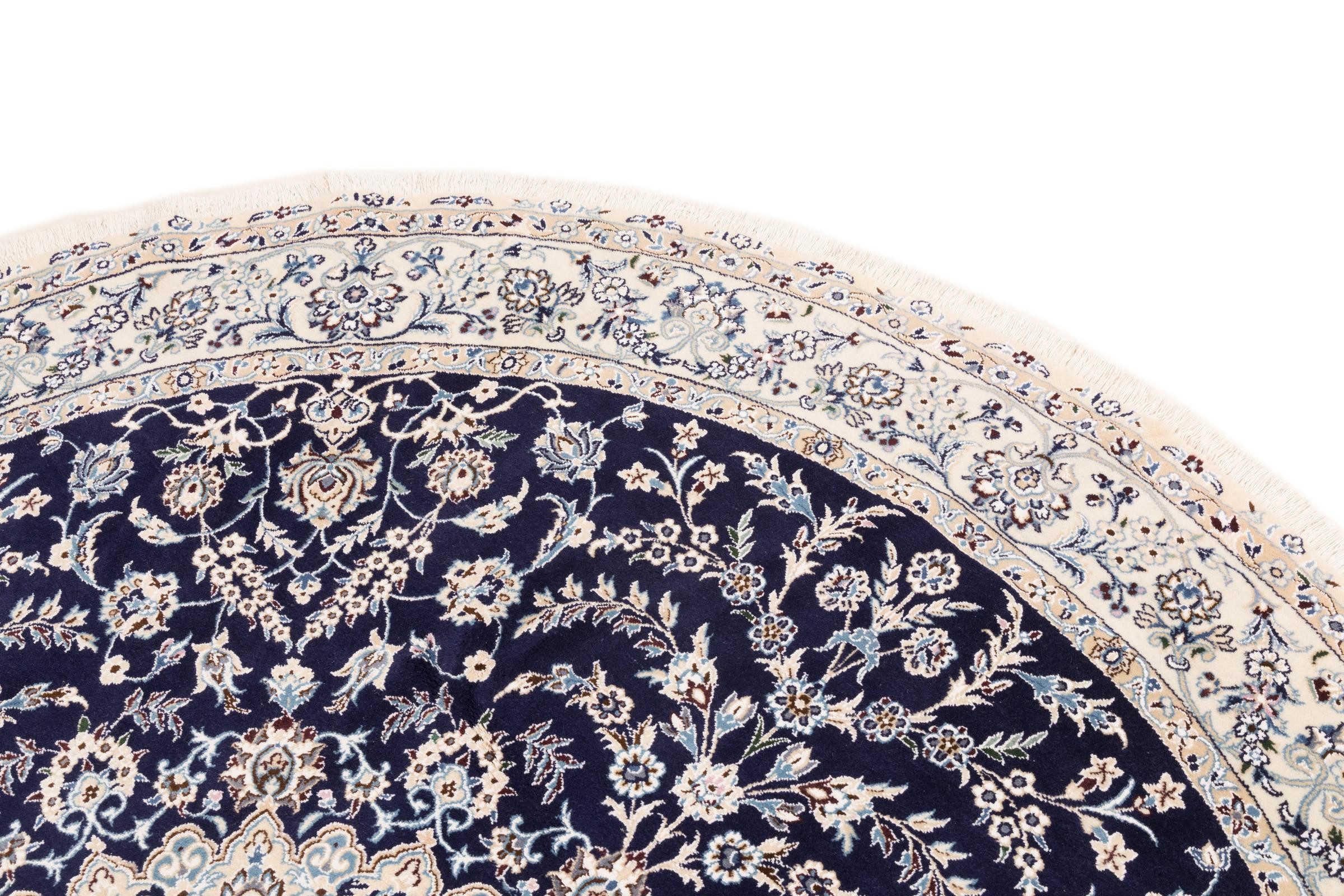 Nain Trading Orientteppich Nain 9La 251x252 Handgeknüpfter Orientteppich / Perserteppich Rund, rund, Höhe: 10 mm