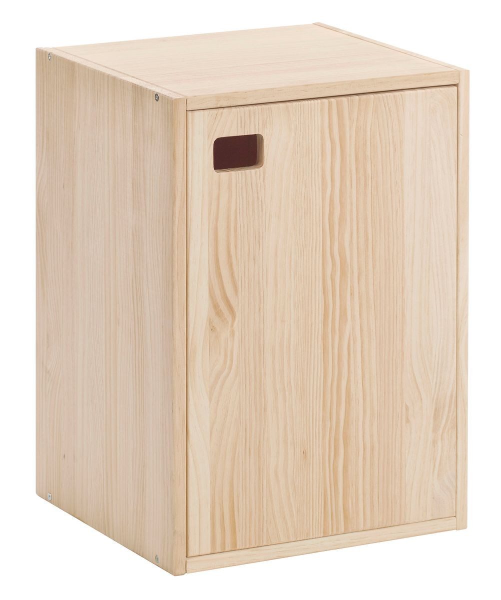 Astigarraga Kit Line Drehtürenschrank Würfel Holzregal Schrankmodul massives Kiefernholz, modular kombinierbar, 1-türig